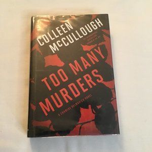 Library Book with slipcover Too Many Murders by Collen McCullough